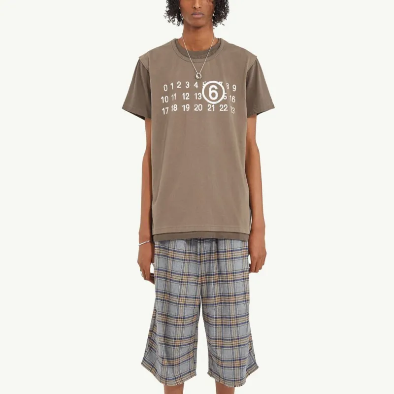 MM6 Maison Margiela Logo Printed Crewneck T-Shirt-1