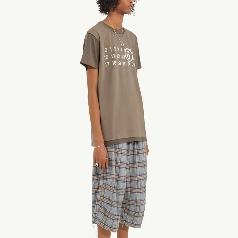 MM6 Maison Margiela Logo Printed Crewneck T-Shirt-3