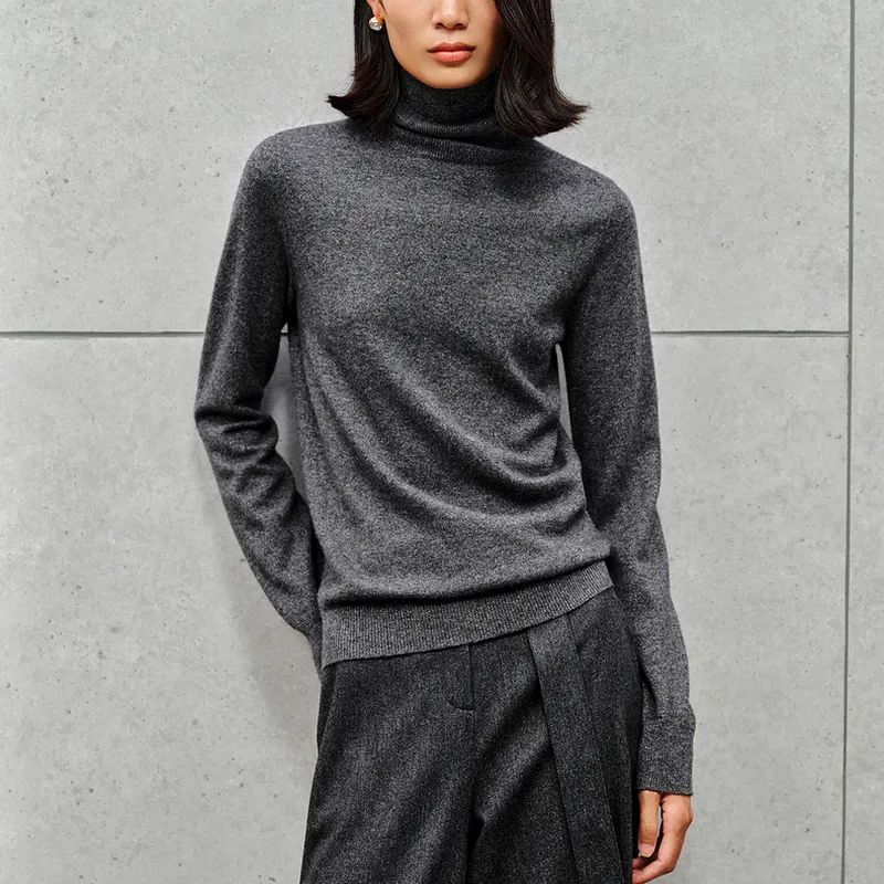 INSUN Cashmere Sweater Women's Dark Gray-2