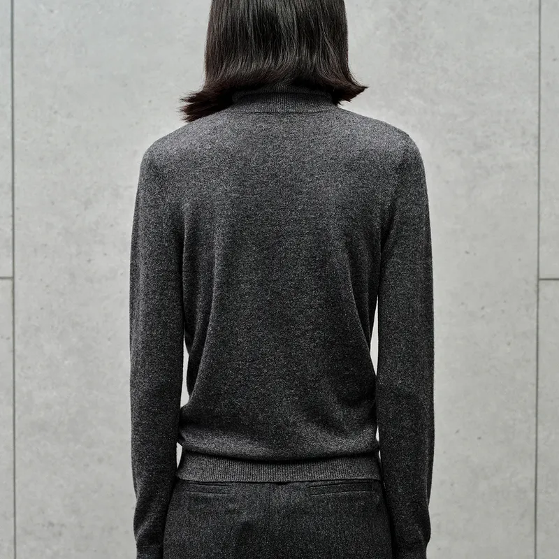 INSUN Cashmere Sweater Women's Dark Gray-3