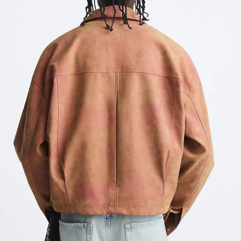 ZARA Jackets Men Washed Pink-4