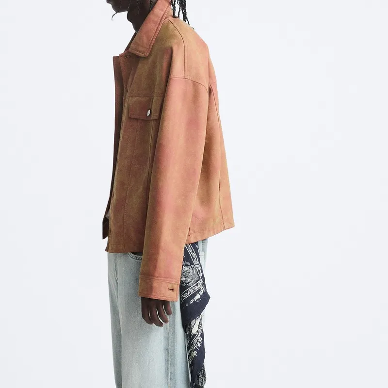 ZARA Jackets Men Washed Pink-3