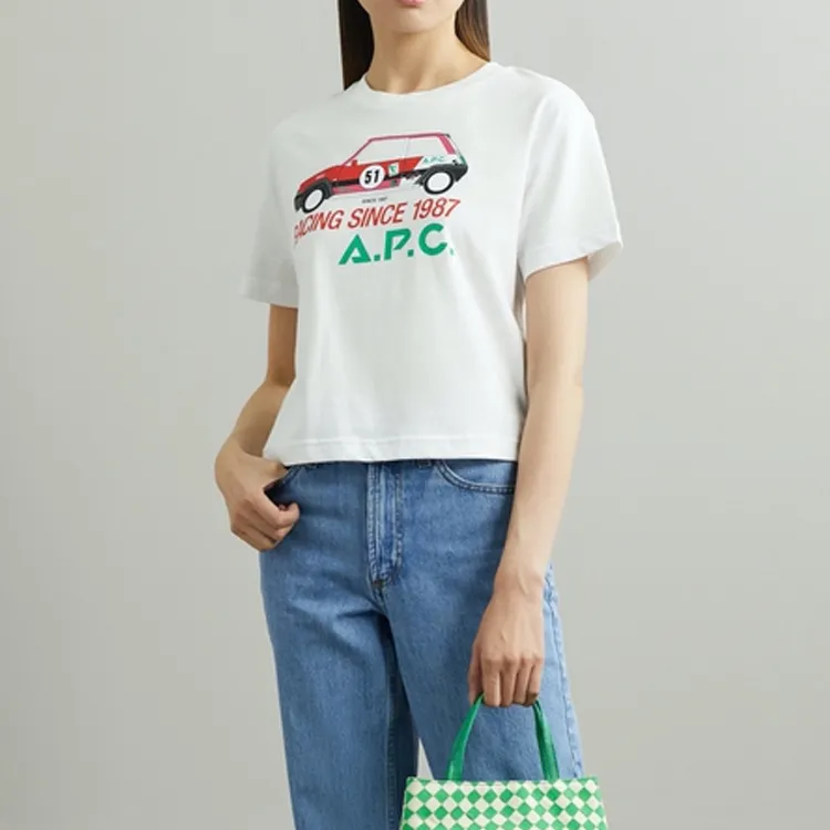 A.P.C Drop Shoulder Sleeve T-Shirt Women's White-1