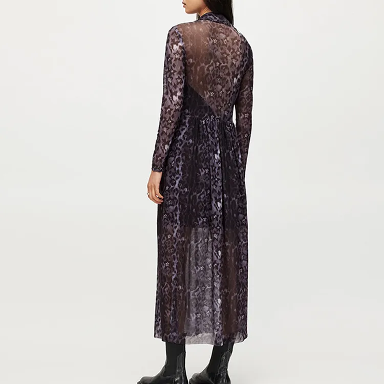 ALLSAINTS Long-Sleeved Dresses Women's Purple-2