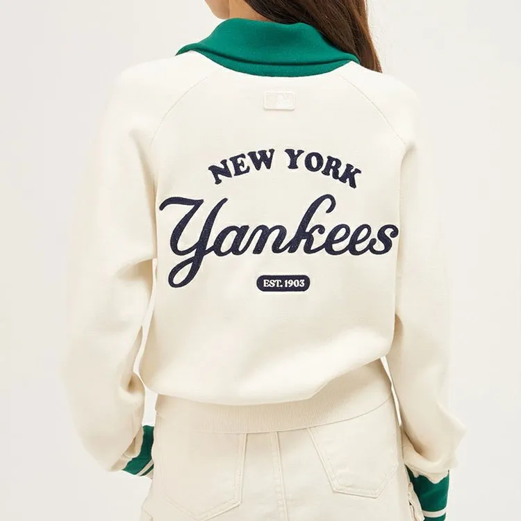 MLB College Style Series Knitwear Unisex Dark Cream-2