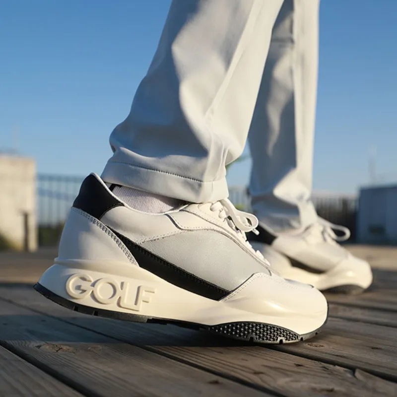 GOLF Cushioned Slip Resistant Breathable Low Top Casual Shoes Men's White Gray-8