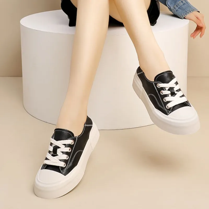 Spider King Low Top Skateboard Shoes 4cm Women's-6