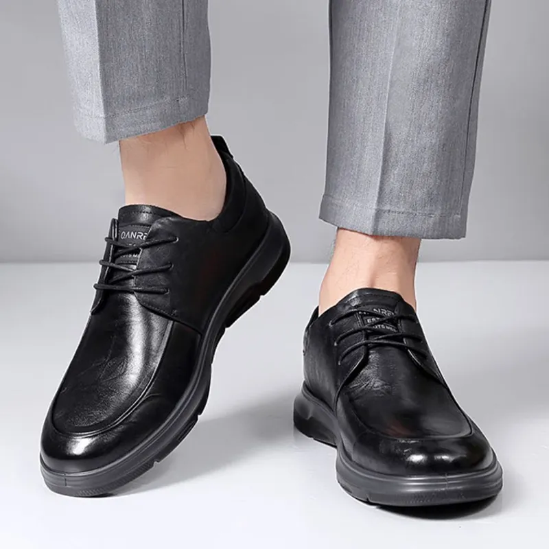 Strongman 3515 Men's Spring And Fall Business Commute Leather Shoes Men's Unlined Shoes For Youth-5