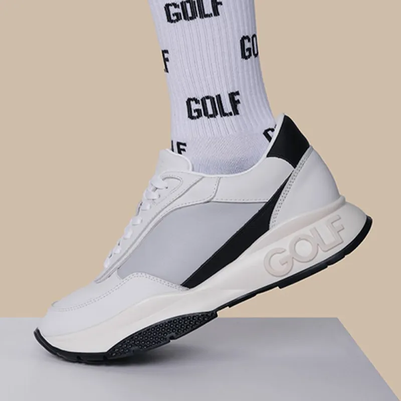 GOLF Cushioned Slip Resistant Breathable Low Top Casual Shoes Men's White Gray-5