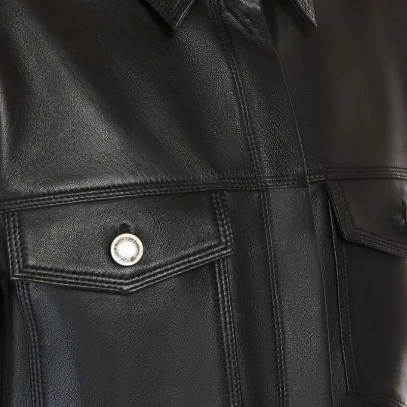 SportMa Leather Jacket Women's Black-5