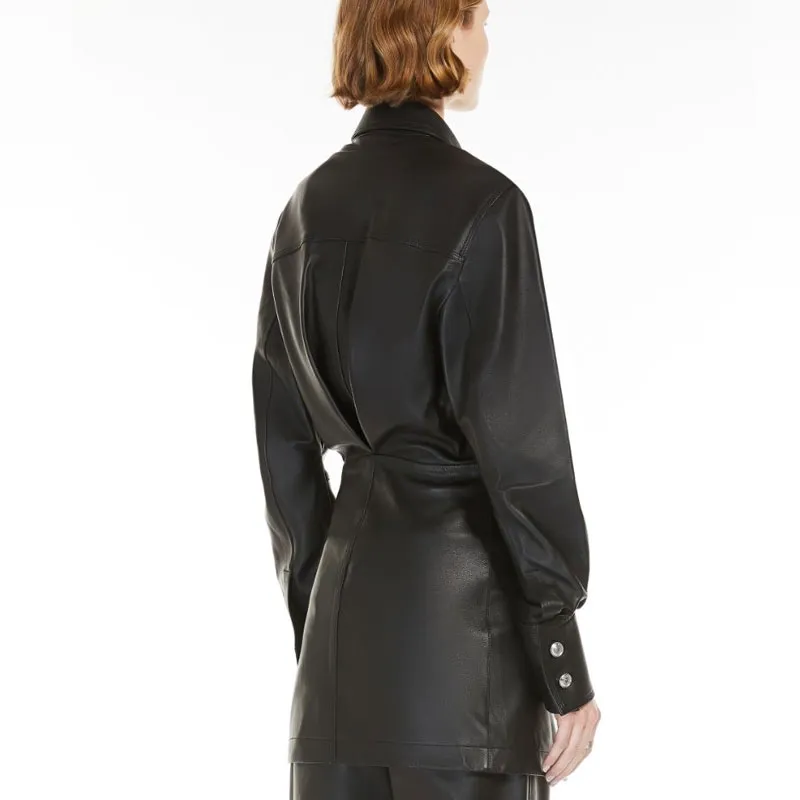 SportMa Leather Jacket Women's Black-3