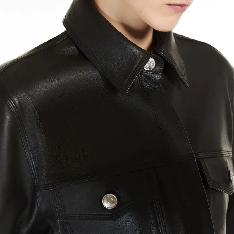 SportMa Leather Jacket Women's Black-4