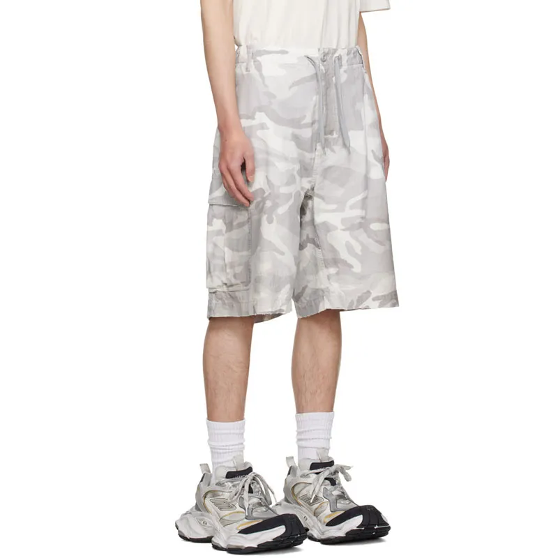 Balenciaga Camouflage Drawstring Cargo Shorts-3