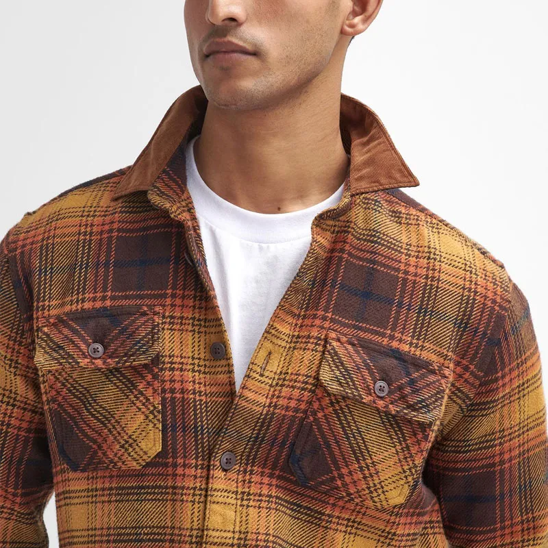 BARBOUR Shirt Men's Classic Brown-4