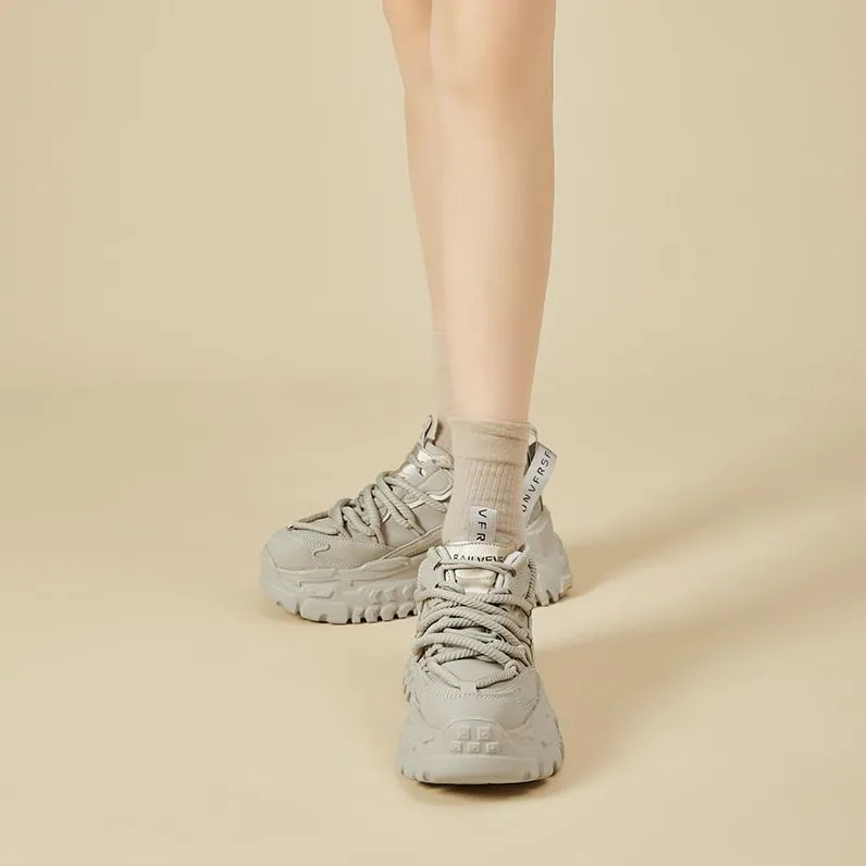 Jin Baichuan Lightweight Height Increasing Low-Top Chunky Sneakers 5cm Women's-14