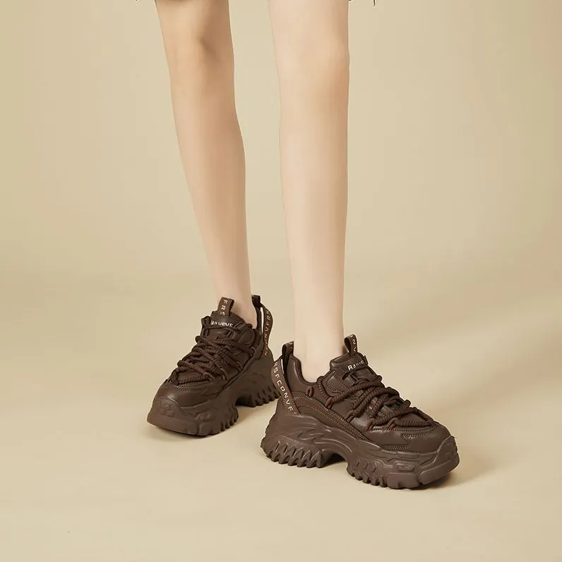 Jin Baichuan Lightweight Height Increasing Low-Top Chunky Sneakers 5cm Women's-9