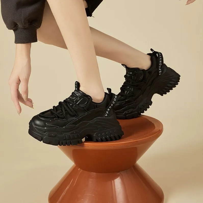 Jin Baichuan Lightweight Height Increasing Low-Top Chunky Sneakers 5cm Women's-4