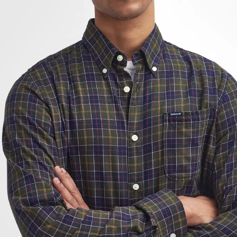 BARBOUR Shirt Men's Classic Plaid Velvet-4