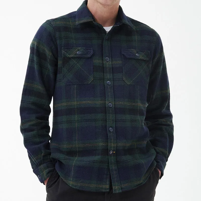 BARBOUR Shirt Men's Classic Navy Blue-1