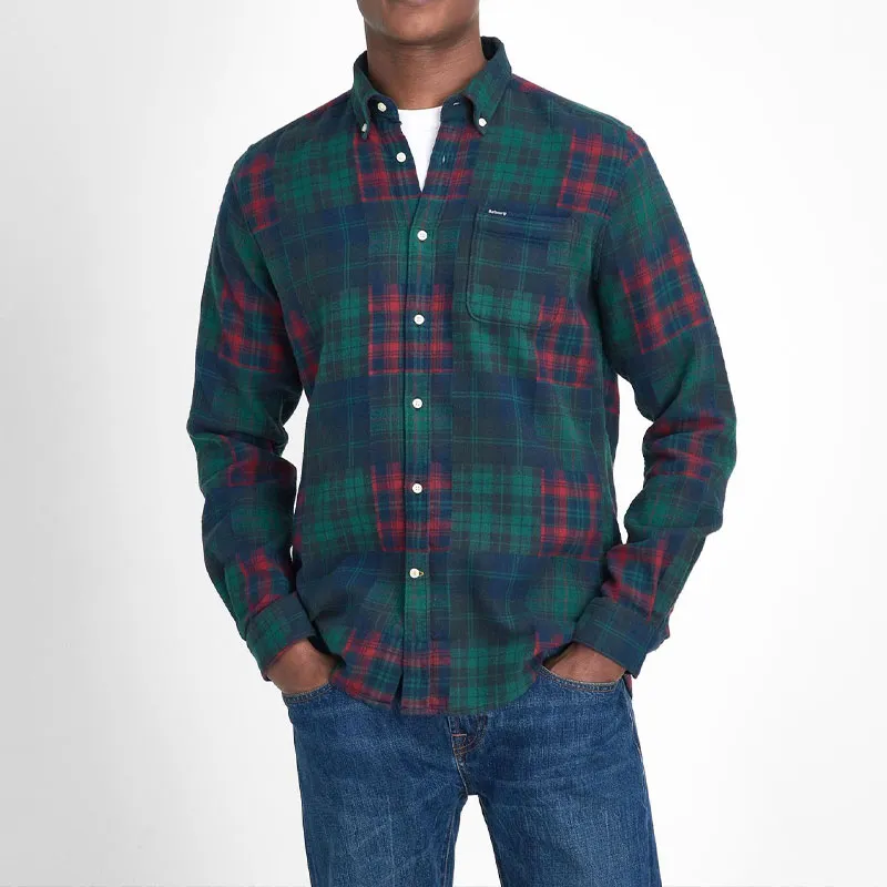 BARBOUR Shirt Men's Classic Navy Blue-1