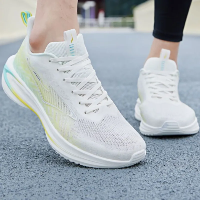 Erke Light Cloud Cushioning Anti-Slip And Wear-Resistant Low-Top Running Shoes Men's Microcrystal White Mint Blue-6
