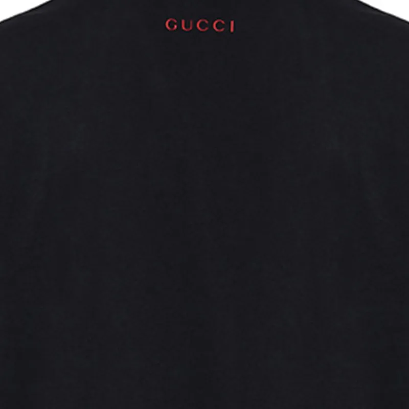 GUCCI Drop Shoulder Sleeve T Shirt Women's Black-4