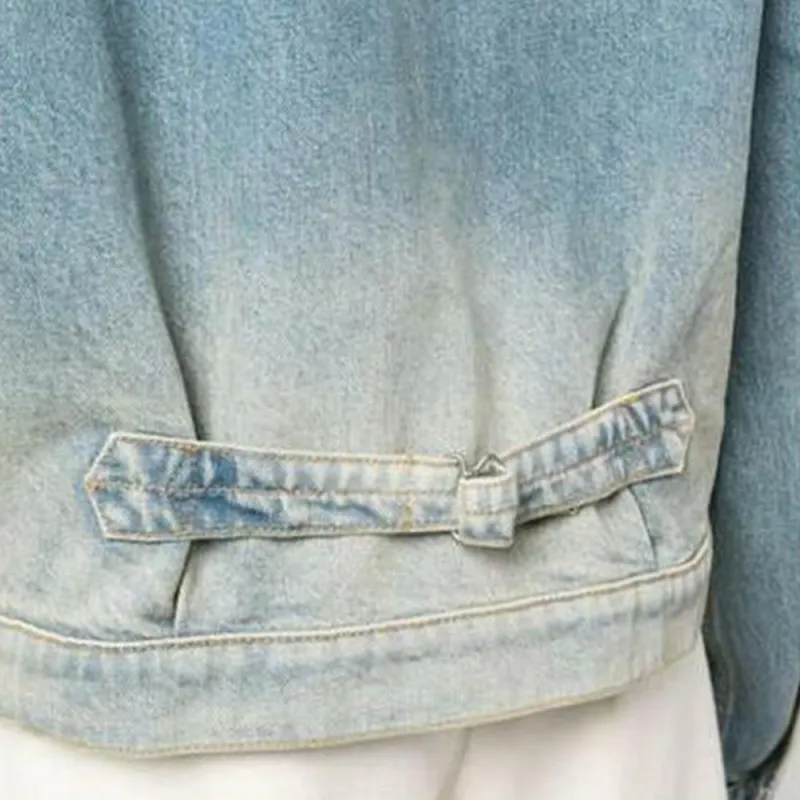KENZO Long Sleeved Buttoned Denim Jacket-5