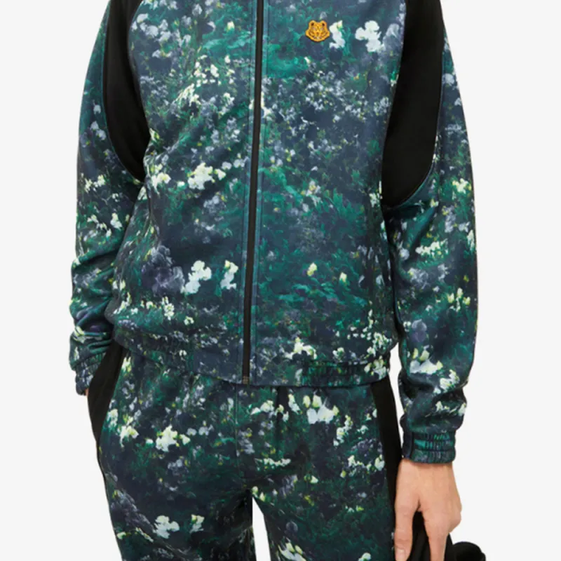 KENZO Logo Patch Zip Up Jacket-4