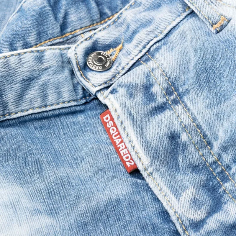 DSQUARED 2 Distressed Straight Leg Jeans-4