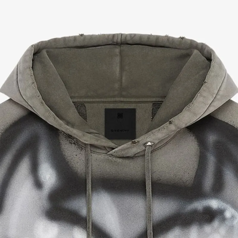 Givenchy Collared Dog Oversized Hoodie Washed-4
