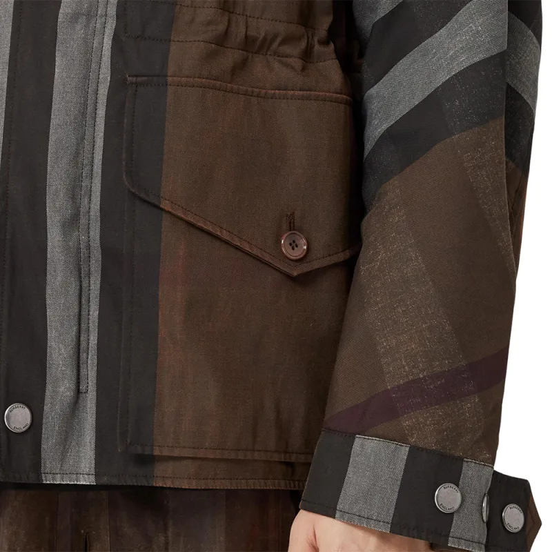 Burberry Check Drawstring Waist Field Jacket-2
