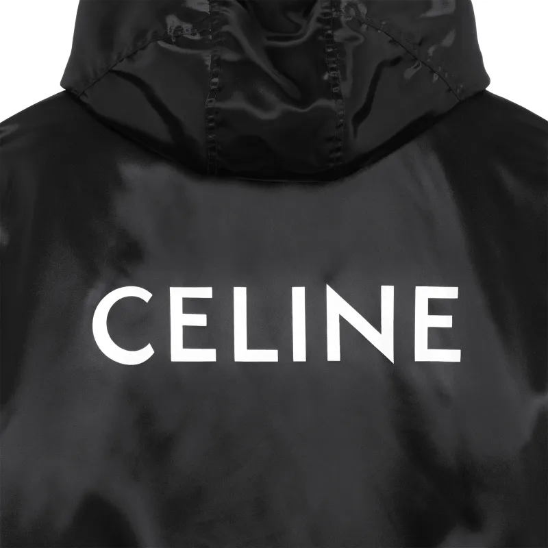 CELINE Bomber Jacket With CELINE Print In Satin Finish Nylon-6