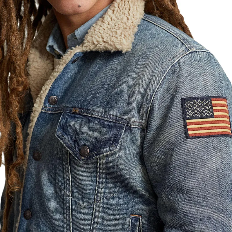 Polo Ralph Lauren Faded Effect Denim Trucker Jacket-4