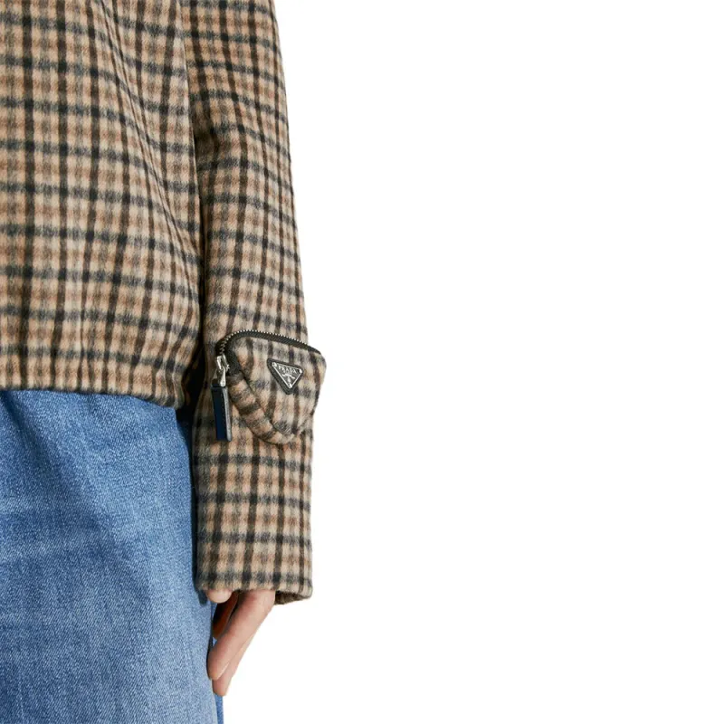 PRADA Checked V Neck Top-7