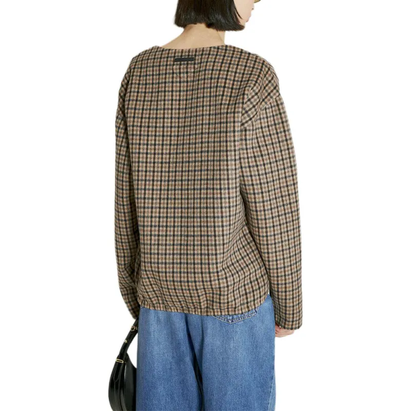 PRADA Checked V Neck Top-4