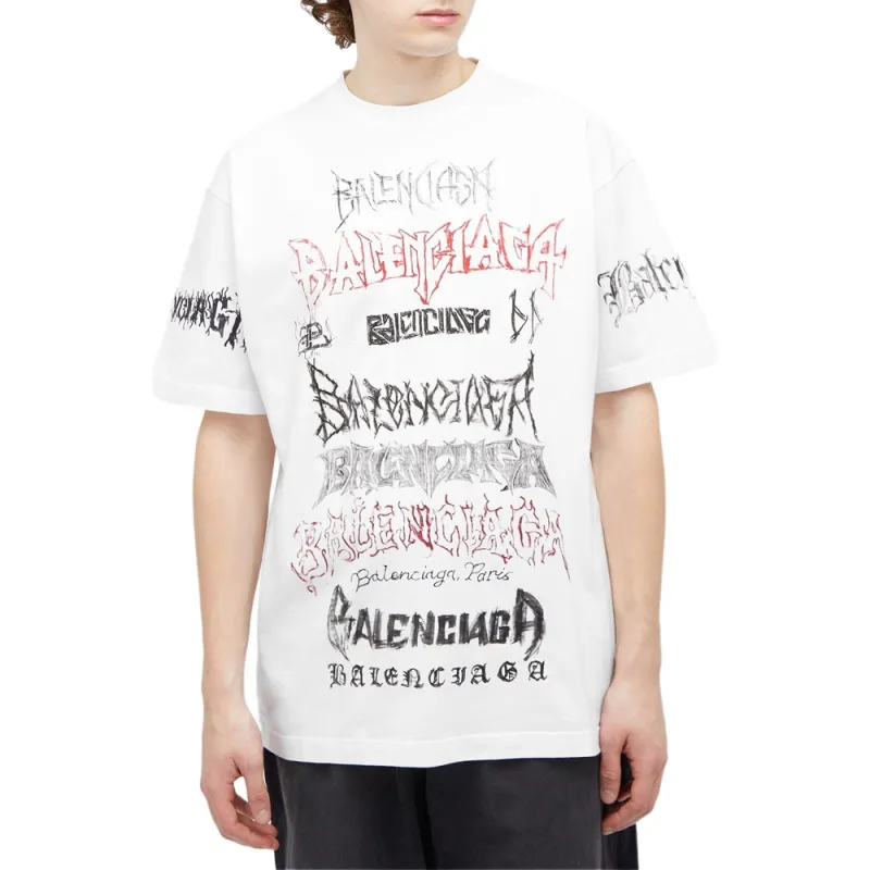 Balenciaga SS24 T Shirt Loose Fit Men's White-2