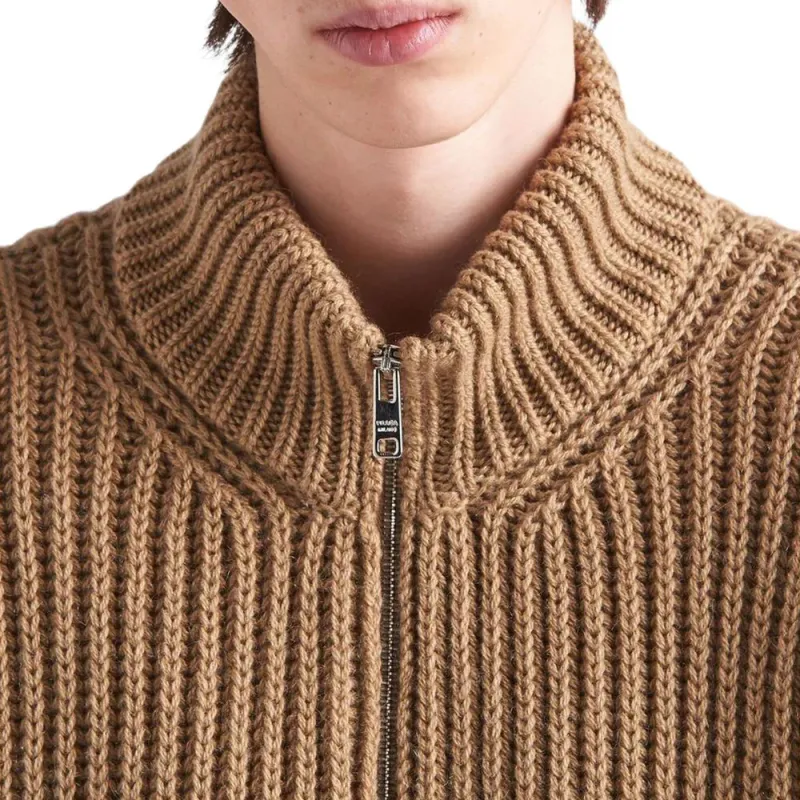 PRADA SS23 Sweater Men's Camel Brown-4