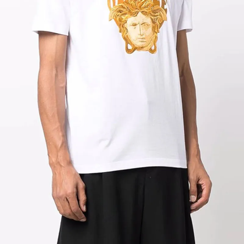 VERSACE Medusa Front Print T Shirt-4