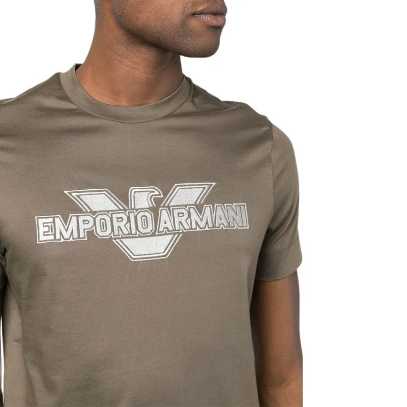 EMPORIO ARMANI SS23 T Shirt Men's Coffee-4