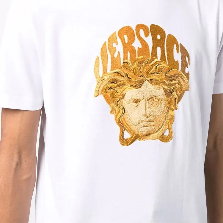 VERSACE Medusa Front Print T Shirt-5