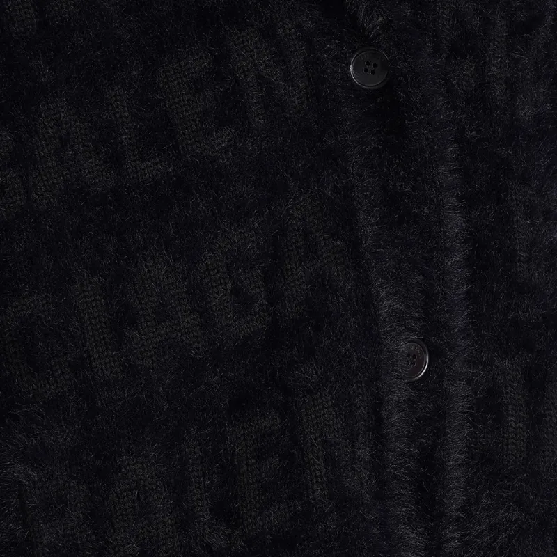 Balenciaga Furry Cardigan 'Black'-5