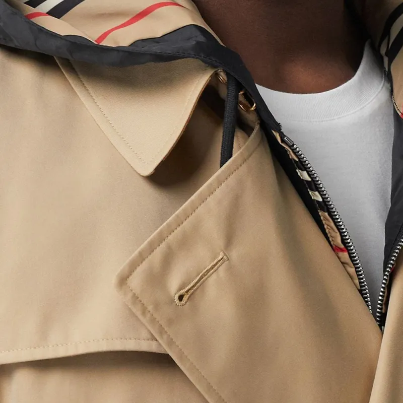 Burberry Trench Coat Men's Gray Yellow-4