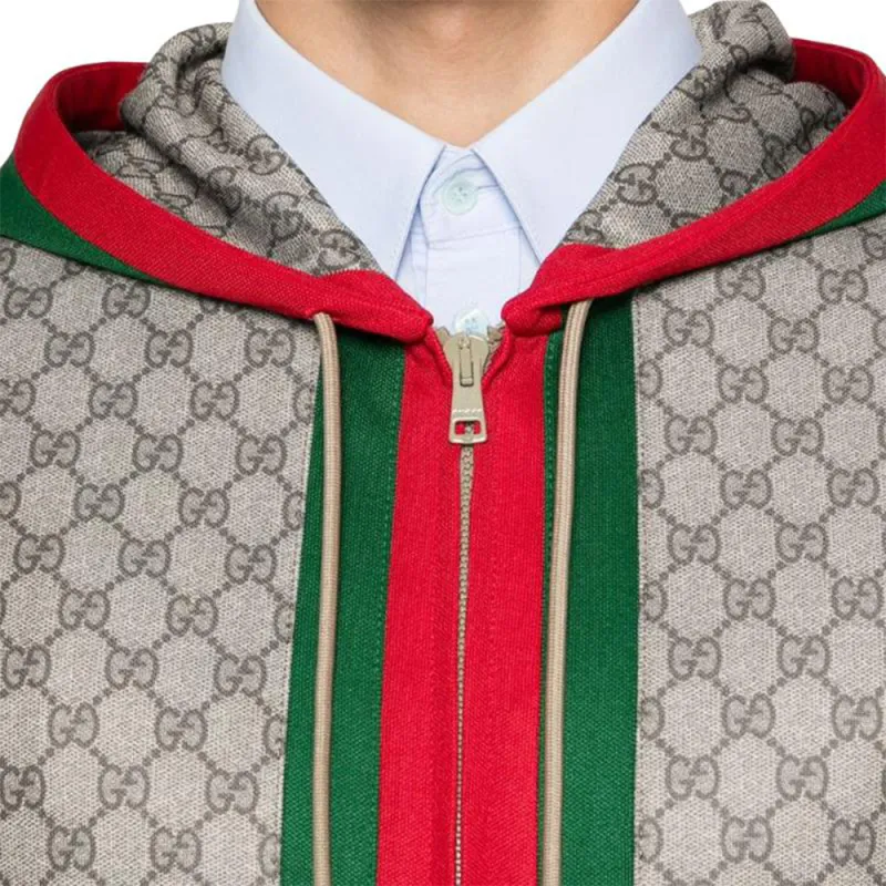 GUCCI Monogrammed Zip Up Jacket-4