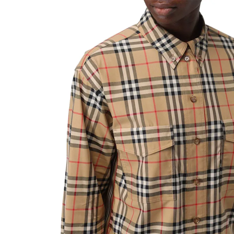 Burberry Checked Buttoned Shirt-5