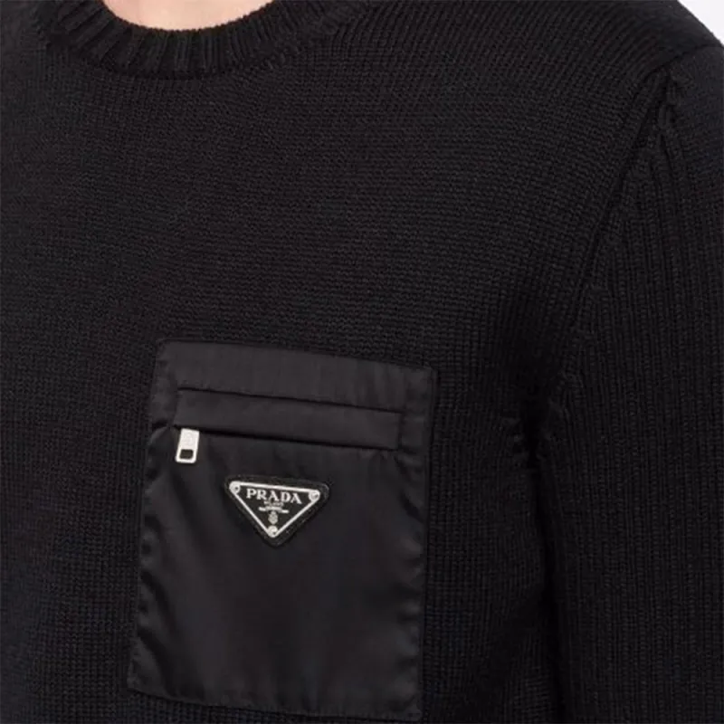 PRADA Logo Rib Knitted Jumper-4