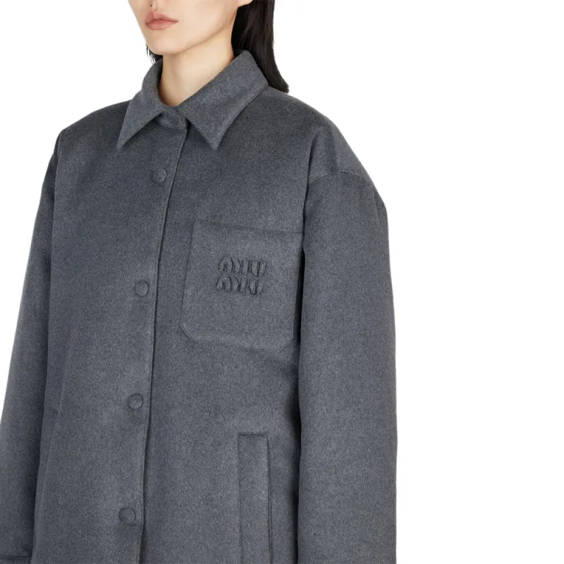 MIU MIU Jackets Coats Women's Gray-6