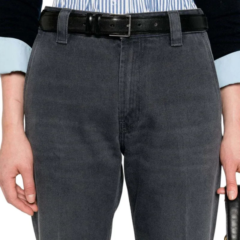 MIU MIU Logo Detailed Trousers-6