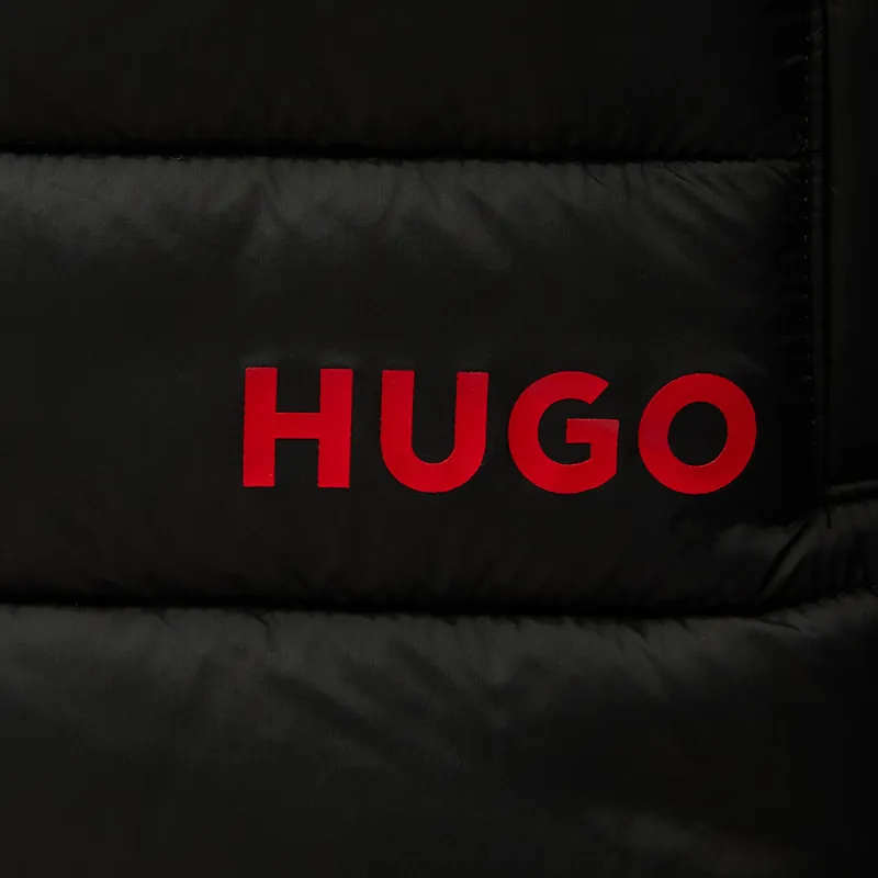 HUGO BOSS Logo Printed Zipped Padded Jacket-4
