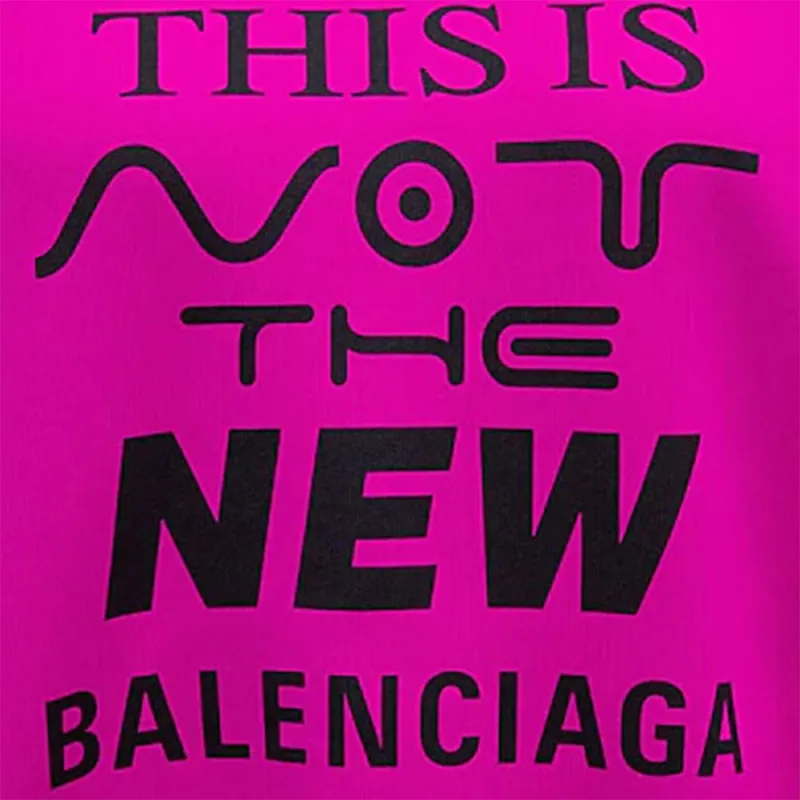 Balenciaga This Is Not Logo Sweatshirt Pink-6