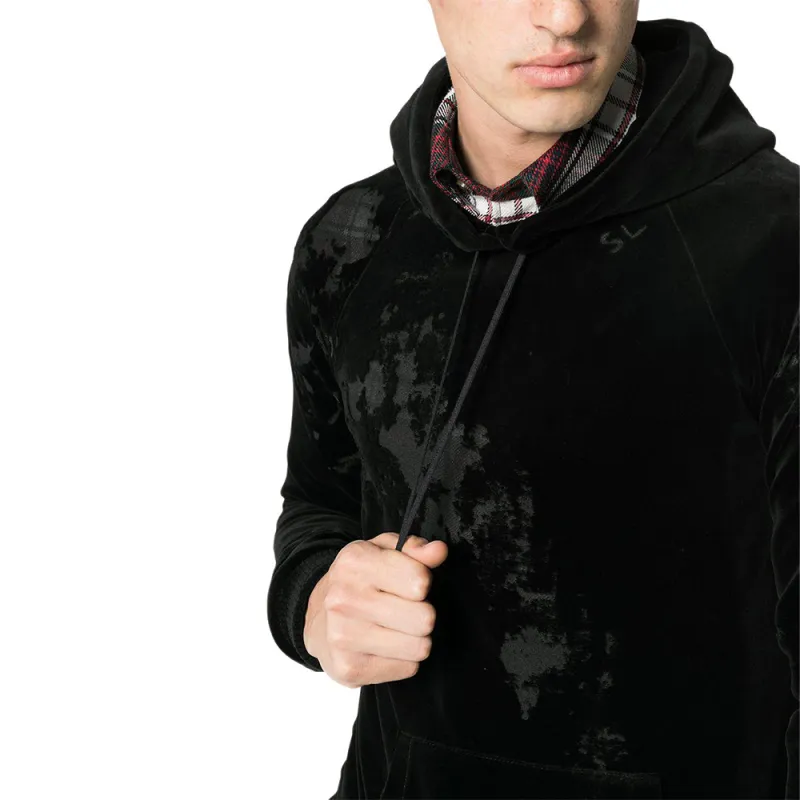 SAINT LAURENT Distressed-effect Hoodie-4